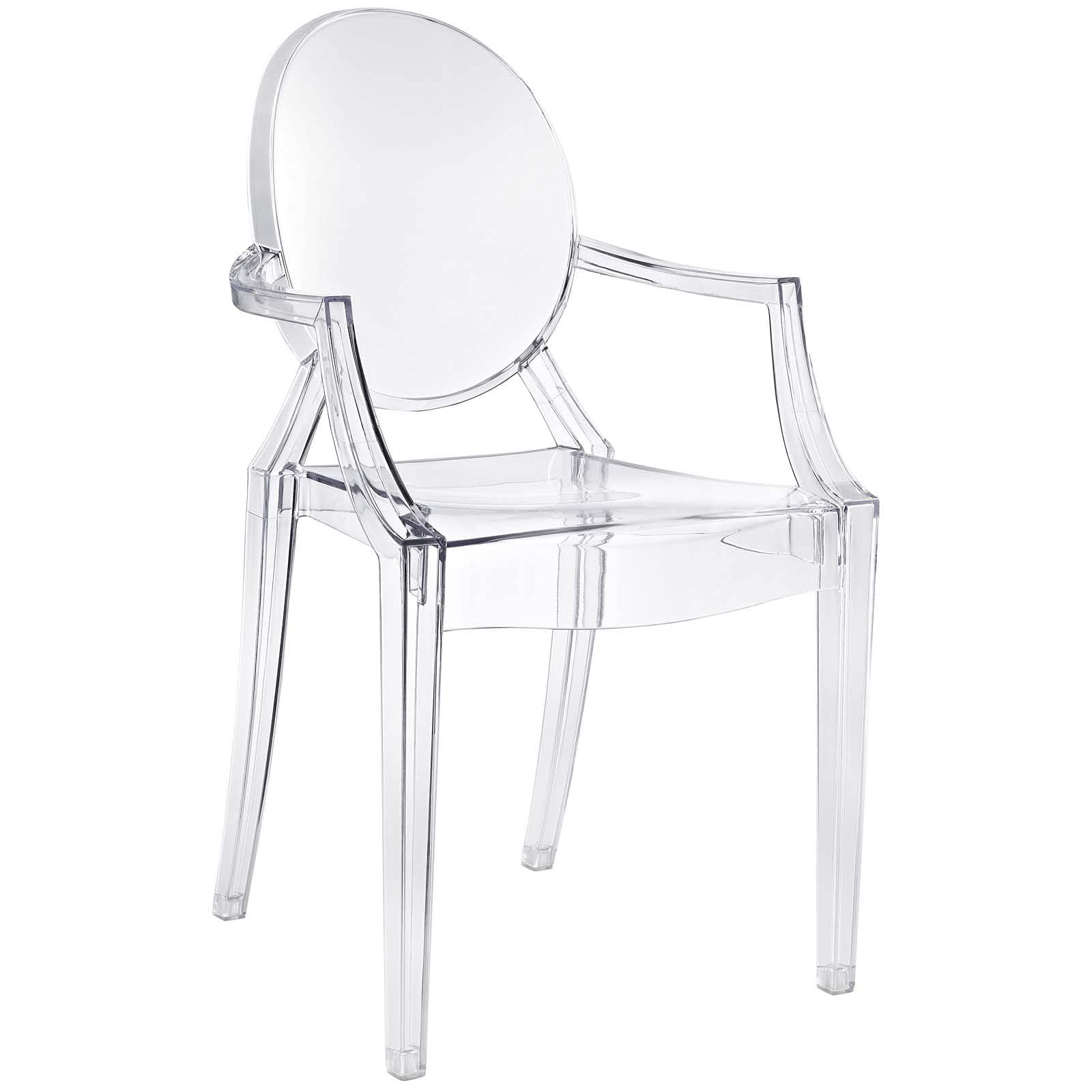 ARMED GHOST CHAIR | CLEAR 
