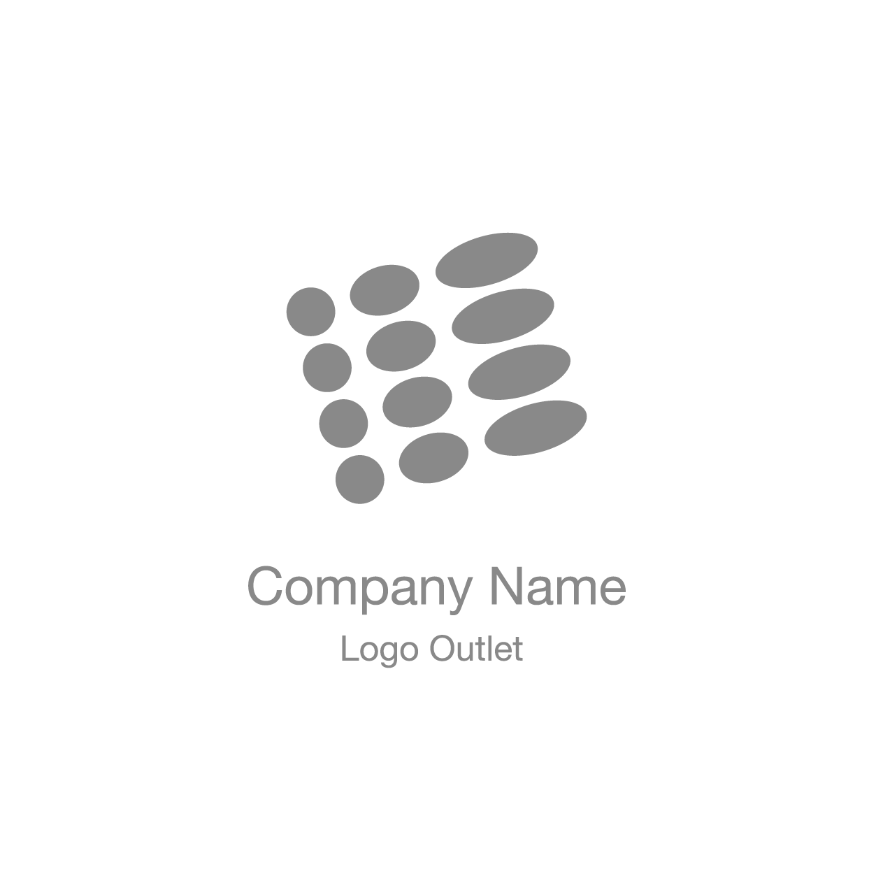 円で構成した抽象モチーフのロゴ