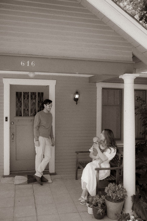 At home Newborn session Los Angeles black and white