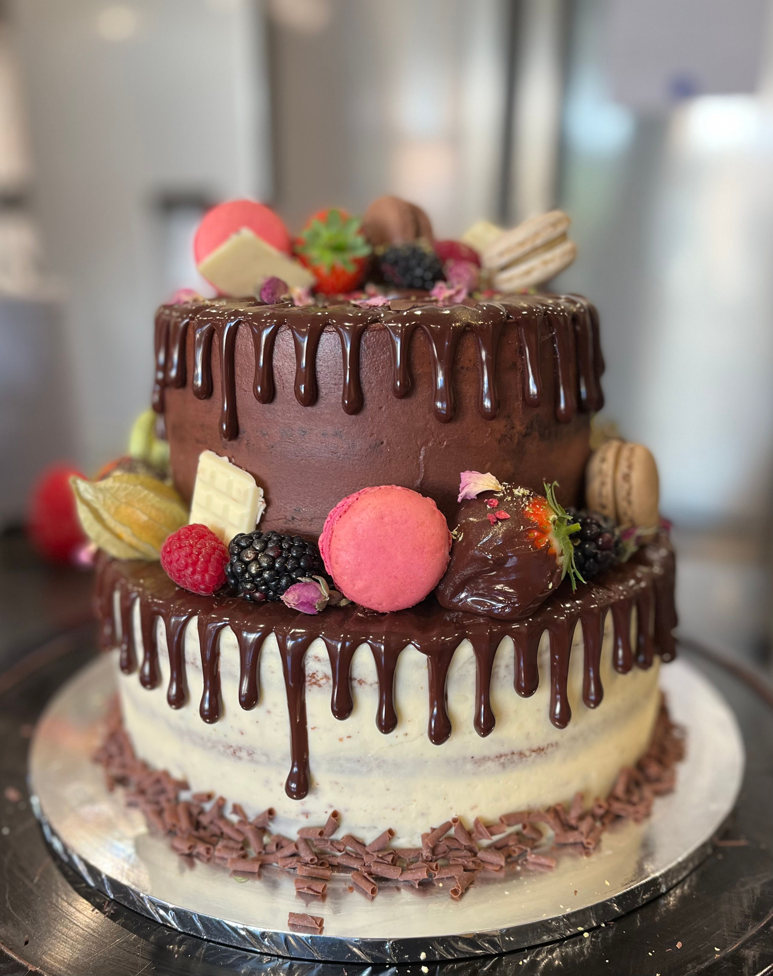 TWO TIERS CHOCOLATE CAKE DELIVERY LOUGHTON