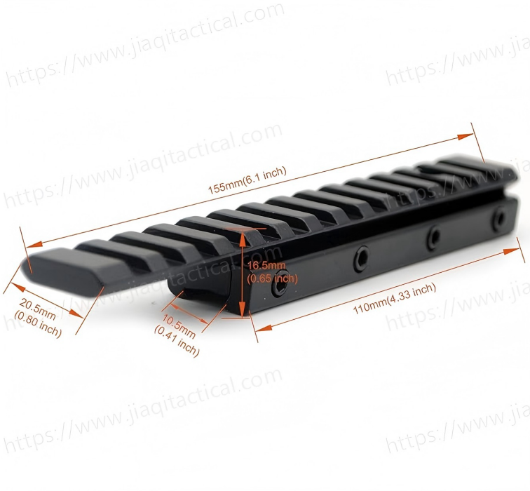 155mm Rail 11mm to 20mm Rail Adapter Scope Mount