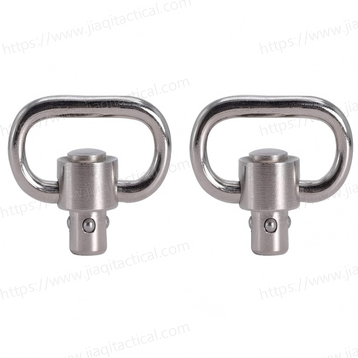 1.25 Inch silver Push Button Quick Release Detachable Sling Swivel Mount for gun rifle sling