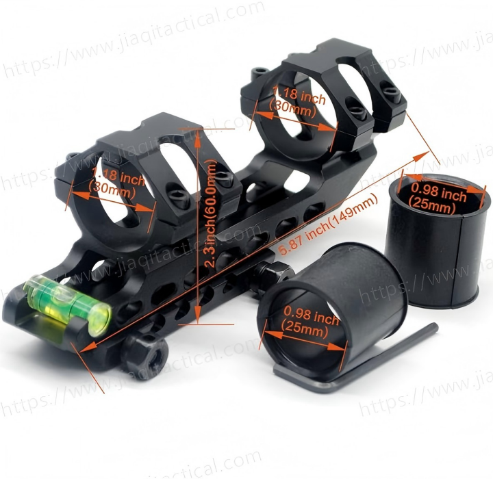 Bubble Level Dual Mount Adapter Ring for 20mm Picatinny Weaver Rail