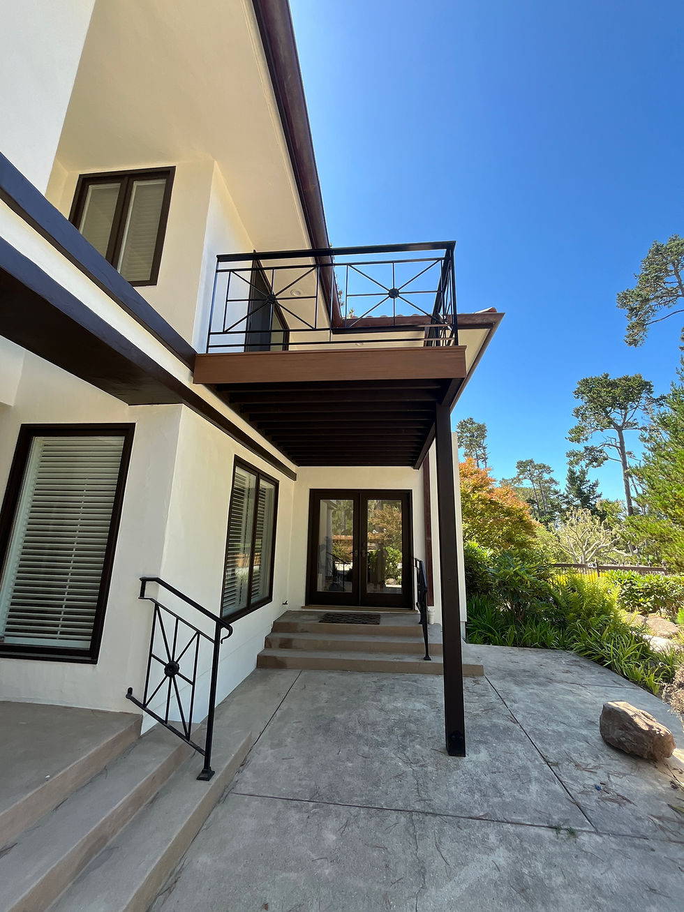 Custom deck and outdoor living space remodel in Pebble Beach, California