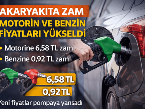 Akaryakıta Zam: Motorin ve Benzin Fiyatları Yükseldi