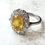 Thumbnail: Stunning yellow sapphire and diamond ring