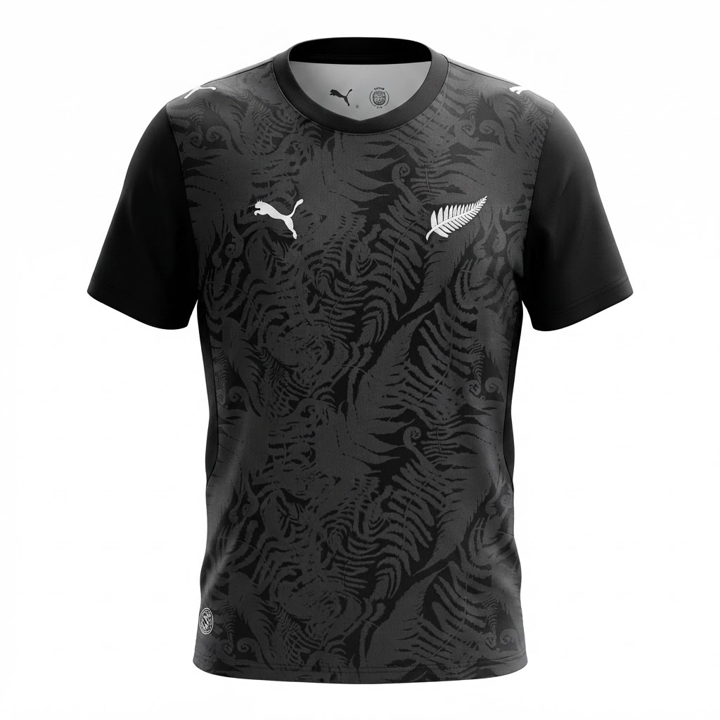 Camisa Seleção Nova Zelândia II 26/27 - Torcedor Puma Masculina - Preta