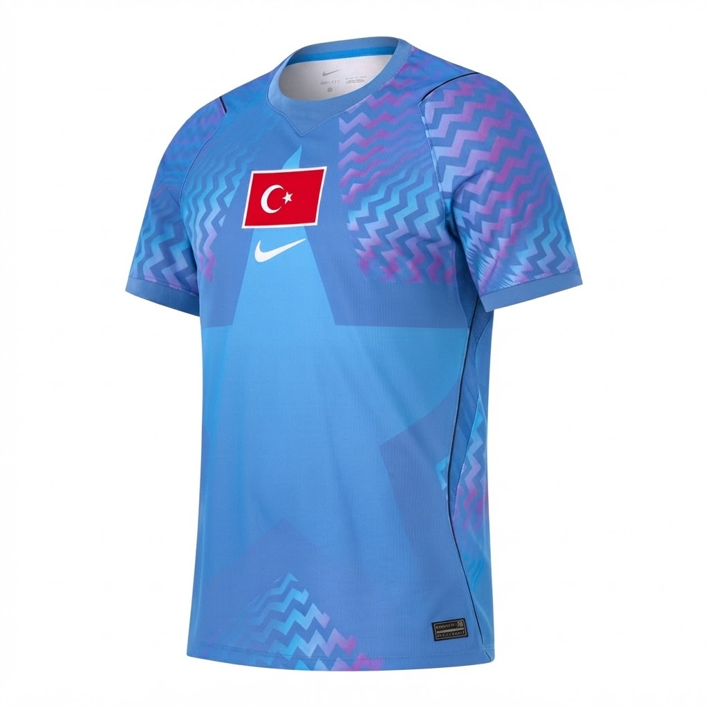Camisa Seleção Turquia Goleiro I 26/27 - Torcedor Nike Masculina - Azul