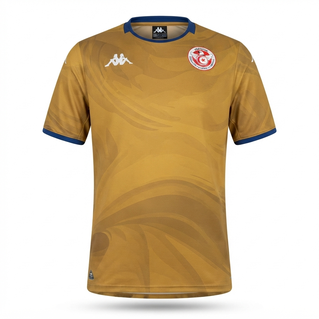 Camisa Seleção Tunísia III 26/27 - Torcedor Kappa Masculina - Dourada