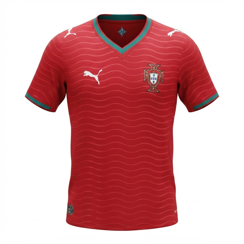 Camisa Seleção Portugal I 26/27 - Torcedor Puma Masculina - Vermelha
