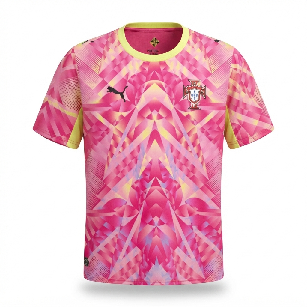 Camisa Seleção Portugal Goleiro I 26/27 - Torcedor Puma Masculina - Rosa