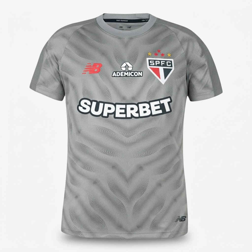 Camisa São Paulo Goleiro 26/27 - Torcedor New Balance Masculina - Cinza