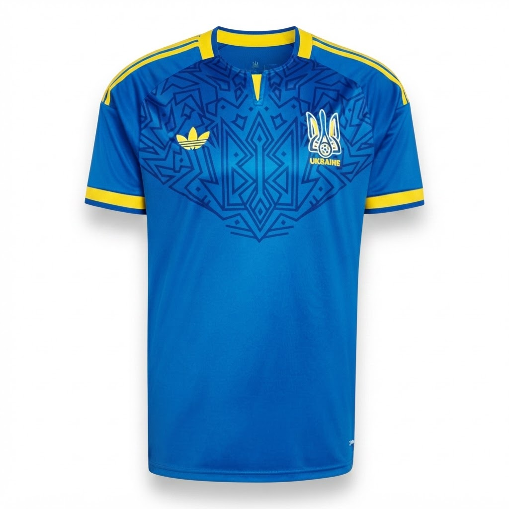 Camisa Seleção Ucrânia II 26/27 - Torcedor Adidas Masculina - Azul