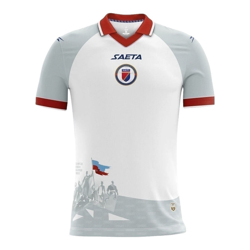 Miniatura: Camisa Seleção Haiti II 26/27 - Torcedor Saeta Masculina - Branca e cinza