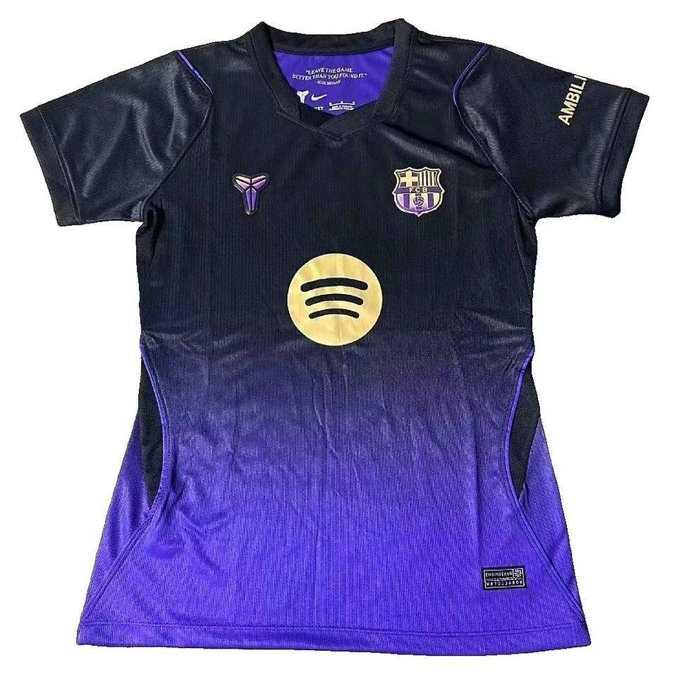 Miniatura: Camisa Barcelona II 26/27 - Torcedor Nike Feminina - Preta com degradê para roxa