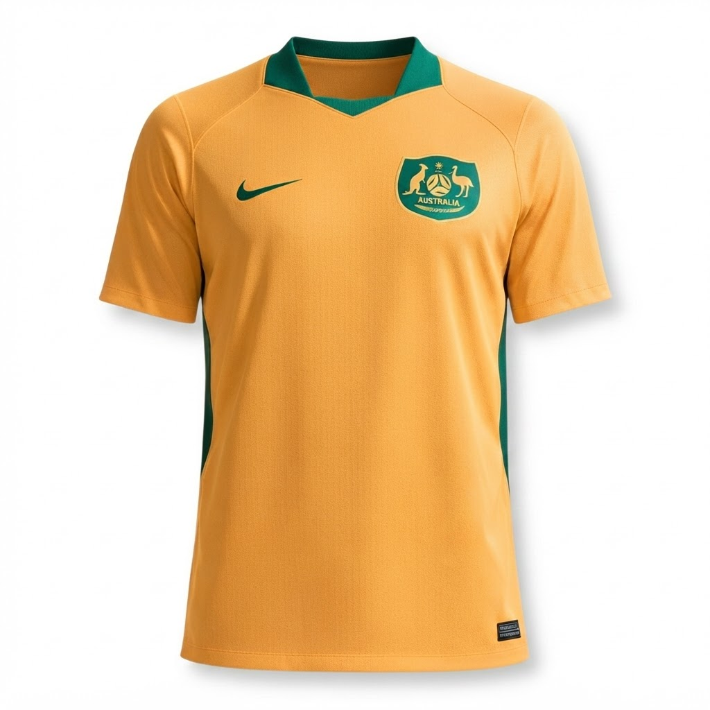 Camisa Seleção Austrália I 26/27 - Torcedor Nike Masculina - Amarela com