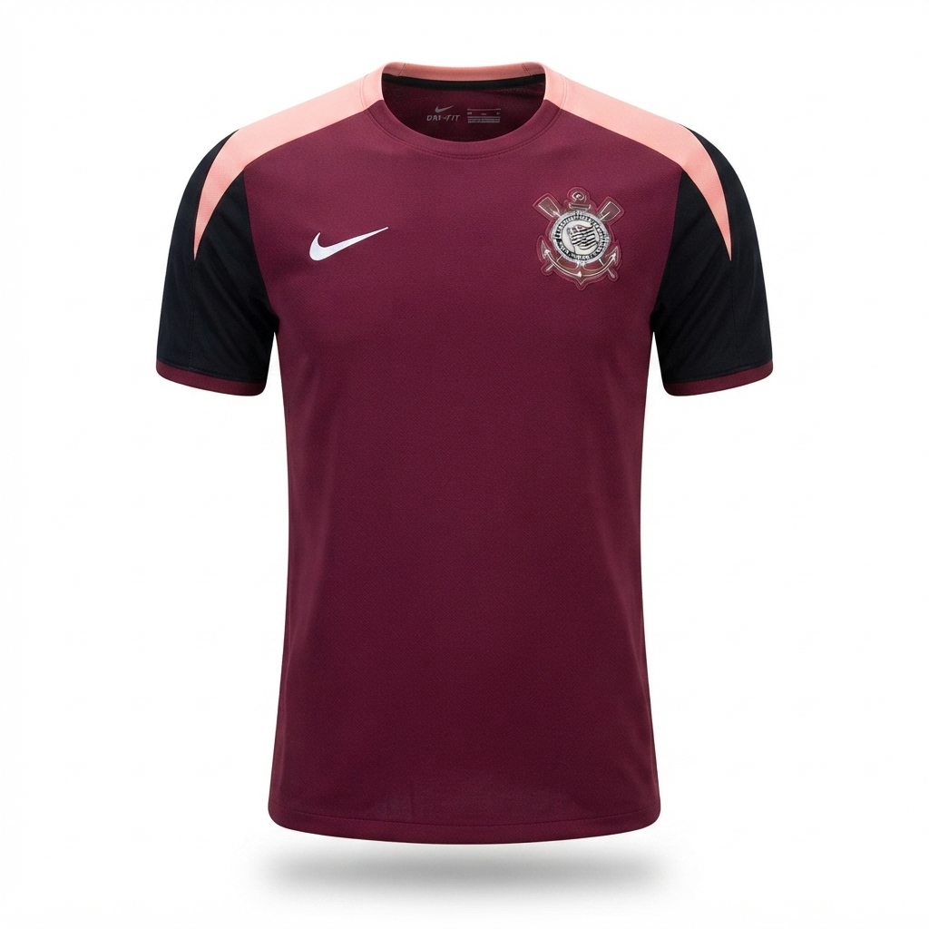 Camisa Corinthians Treino 26/27 - Torcedor Nike Masculina - Bordô