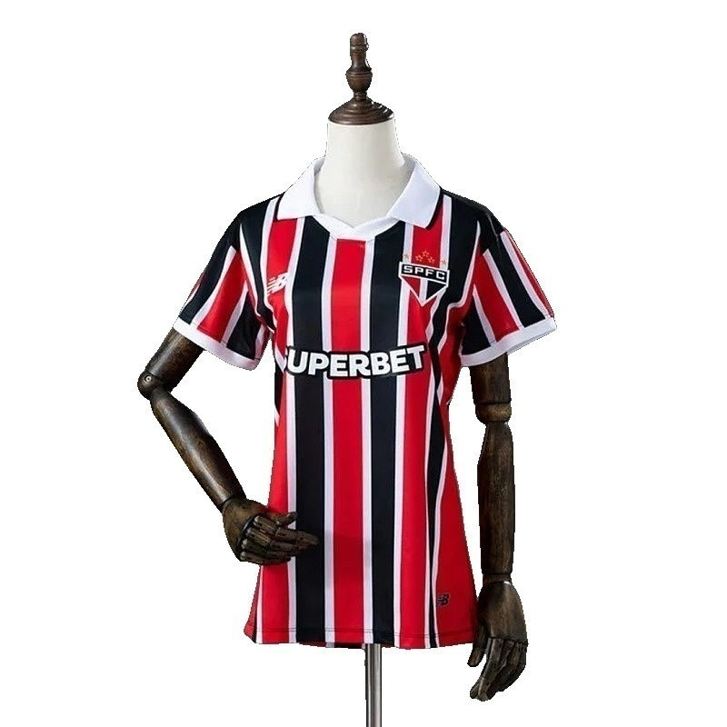 Miniatura: Camisa São Paulo II 26/27 - Torcedor New Balance Feminina - Vermelha e preta