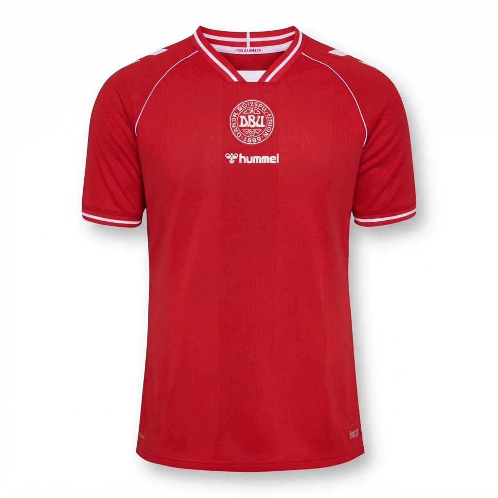 Camisa Seleção Dinamarca I 26/27 - Torcedor Hummel Masculina - Vermelha
