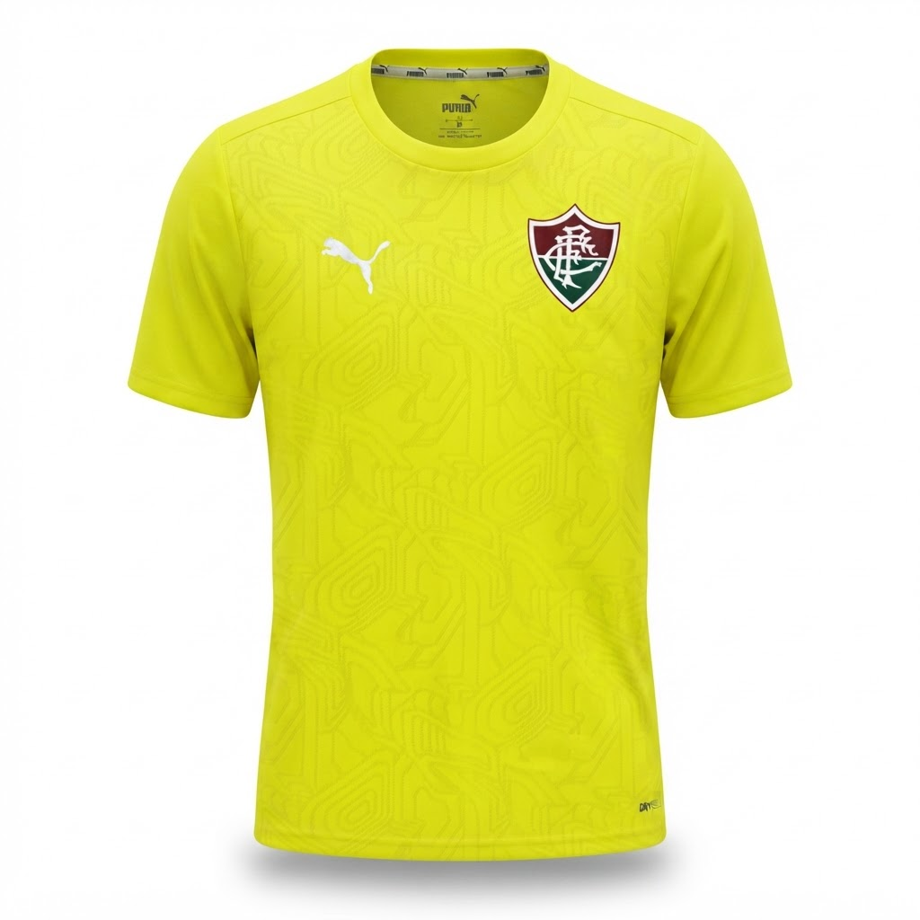 Camisa Fluminense Treino 26/27 - Torcedor Puma Masculina - Amarela neon
