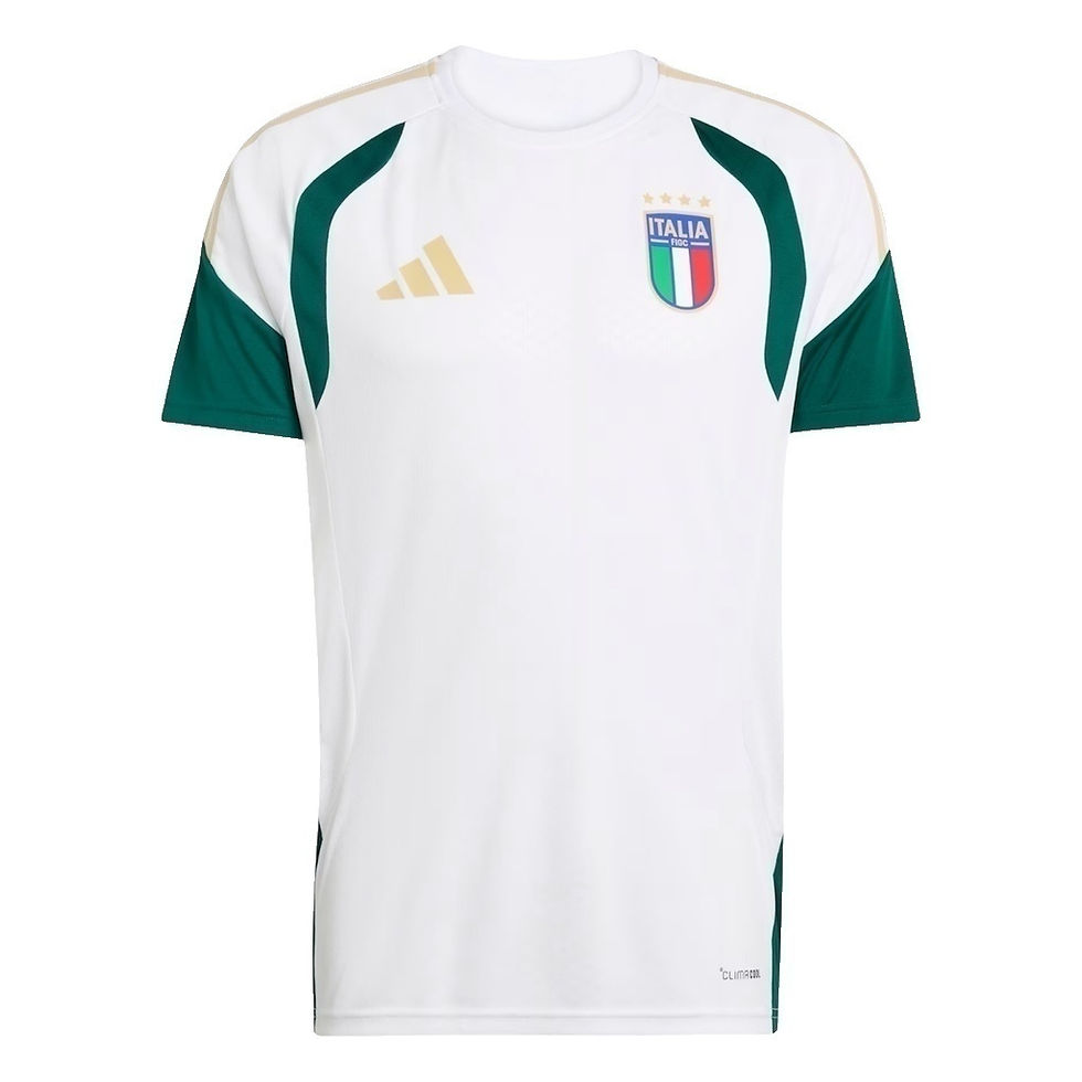 Miniatura: Camisa Seleção Itália Treino 26/27 - Torcedor Adidas Masculina - Branca e verde