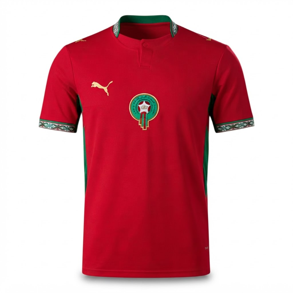 Camisa Seleção Marrocos I 26/27 - Torcedor Puma Masculina - Vermelha com