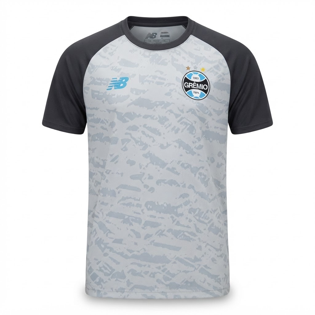 Camisa Grêmio Treino I 26/27 - Torcedor New Balance Masculina - Cinza