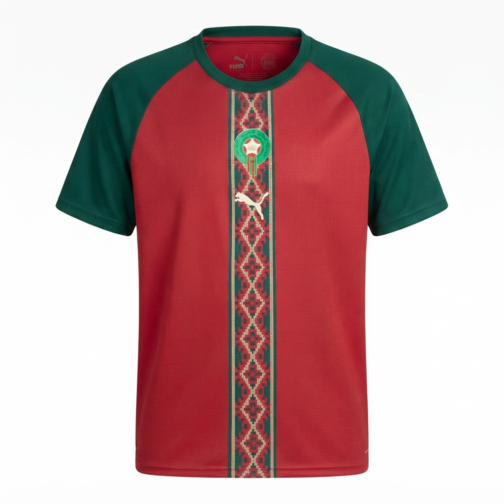 Camisa Seleção Marrocos Pré-jogo 26/27 - Torcedor Puma Masculina - Vermelha