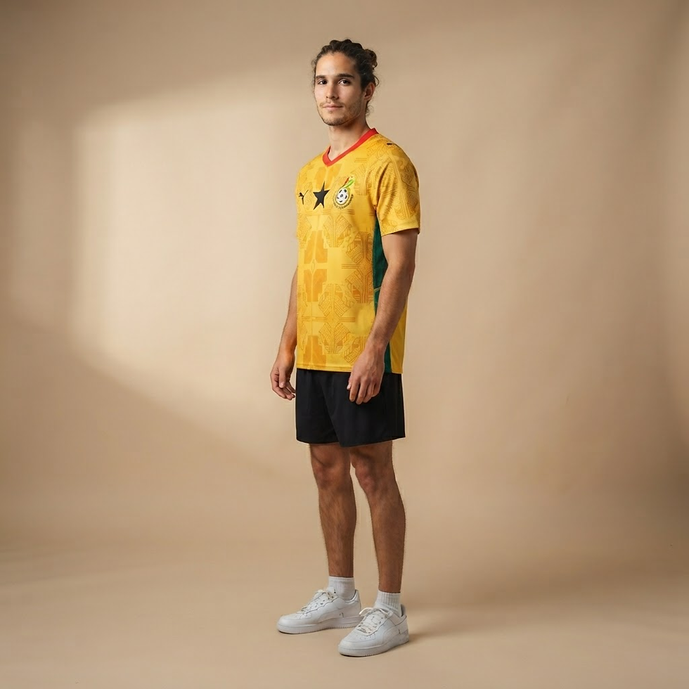 Miniatura: Camisa Seleção Gana II 26/27 - Torcedor Puma Masculina - Amarela com detalhes em