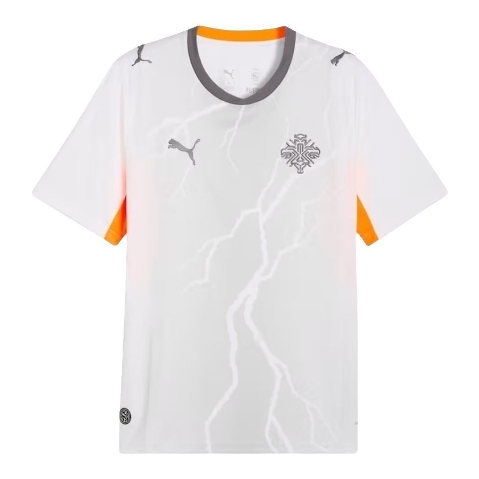 Miniatura: Camisa Seleção Islândia II 26/27 - Torcedor Puma Masculina - Branca com detalhes