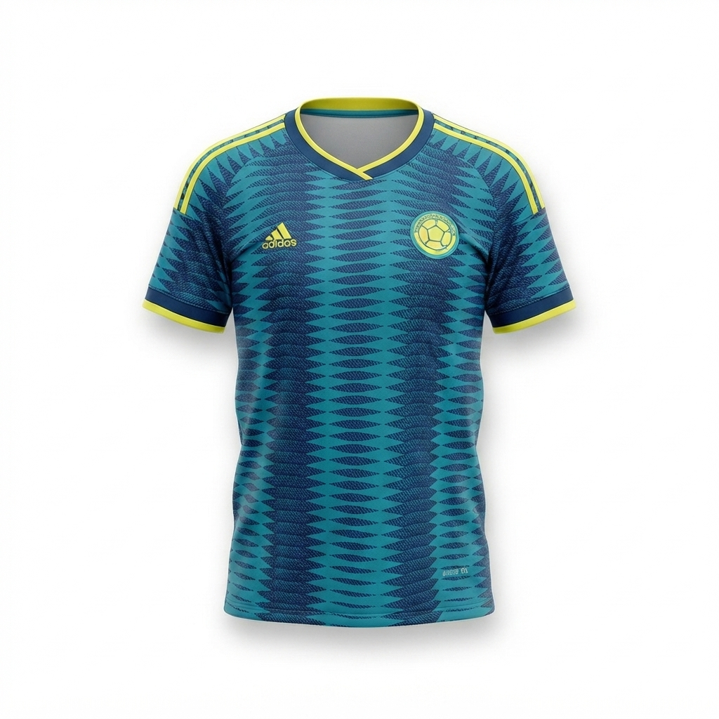 Camisa Seleção Colômbia II 26/27 - Torcedor Adidas Feminina - Azul e verde com