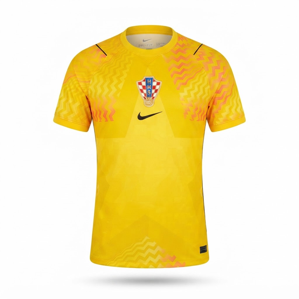 Camisa Seleção Croácia Goleiro 26/27 - Torcedor Nike Masculina - Amarela