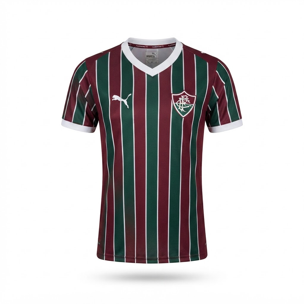 Camisa Fluminense I 26/27 - Torcedor Puma Feminina - Verde e grená com detalhes