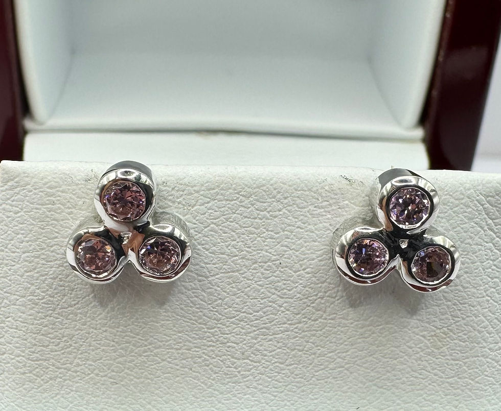 Thumbnail: Shipton & Co 925 Silver Pink Gemstone Jewellery Set