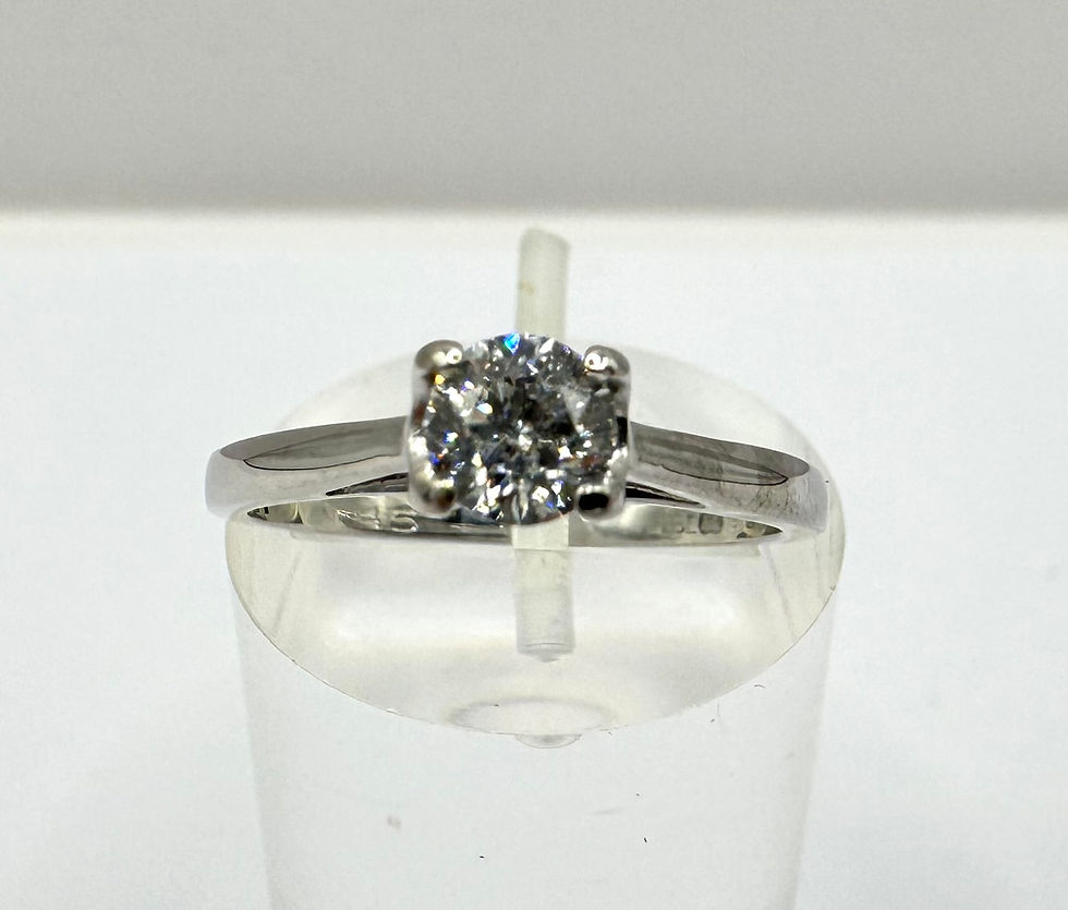Thumbnail: Forever Diamond 18ct White Gold 0.45ct Diamond Solitaire Ring - Size O