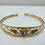 Thumbnail: 9ct Gold Heart Amethyst Torque Bangle