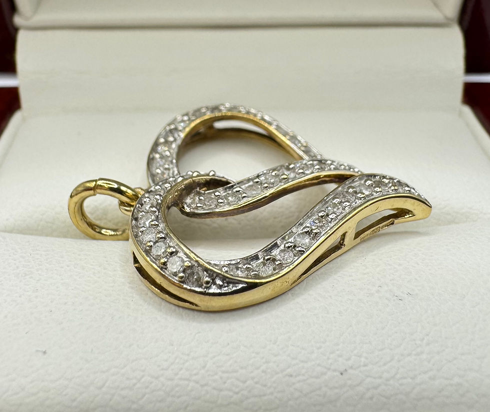 Thumbnail: 9ct Gold 0.20ct Diamond Heart Pendant