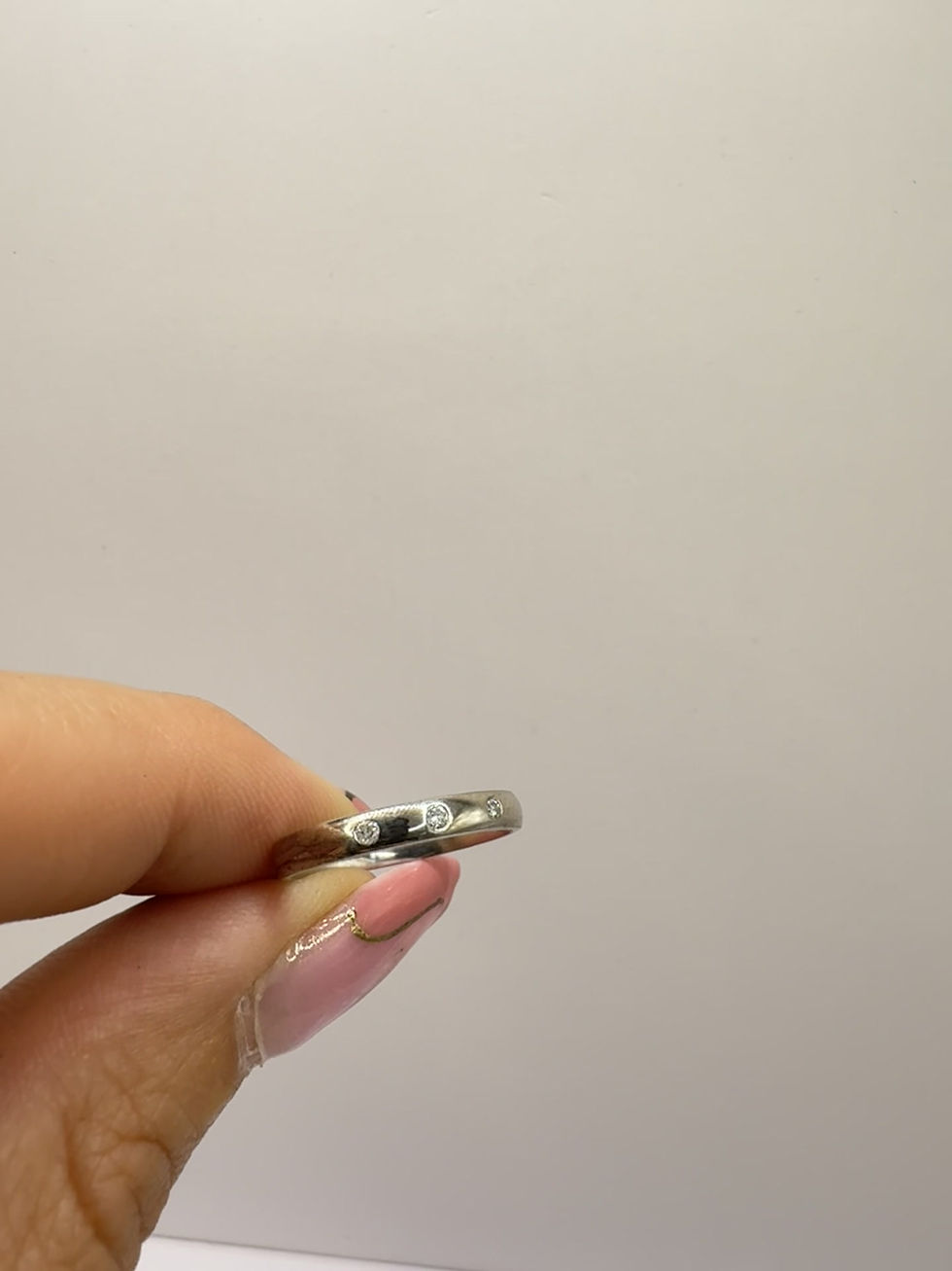 Thumbnail: 9ct White Gold Diamond Set Band Ring - Size N
