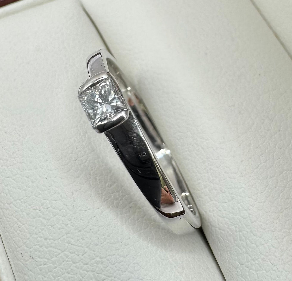 Thumbnail: 18ct White Gold 0.18ct Princess Cut Diamond Ring
