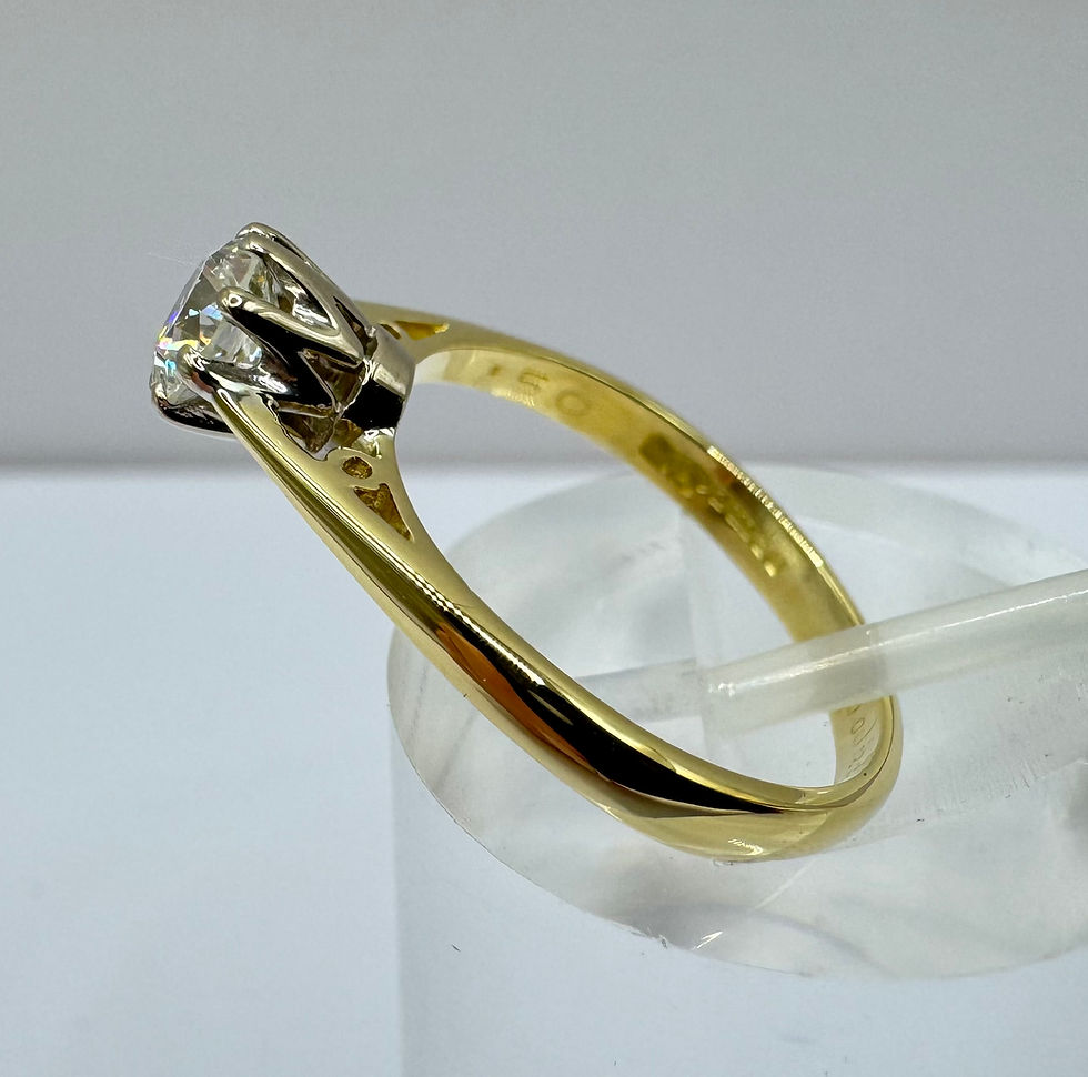 Thumbnail: Boodles 18ct Gold 0.50ct Diamond Solitaire Ring - Size L