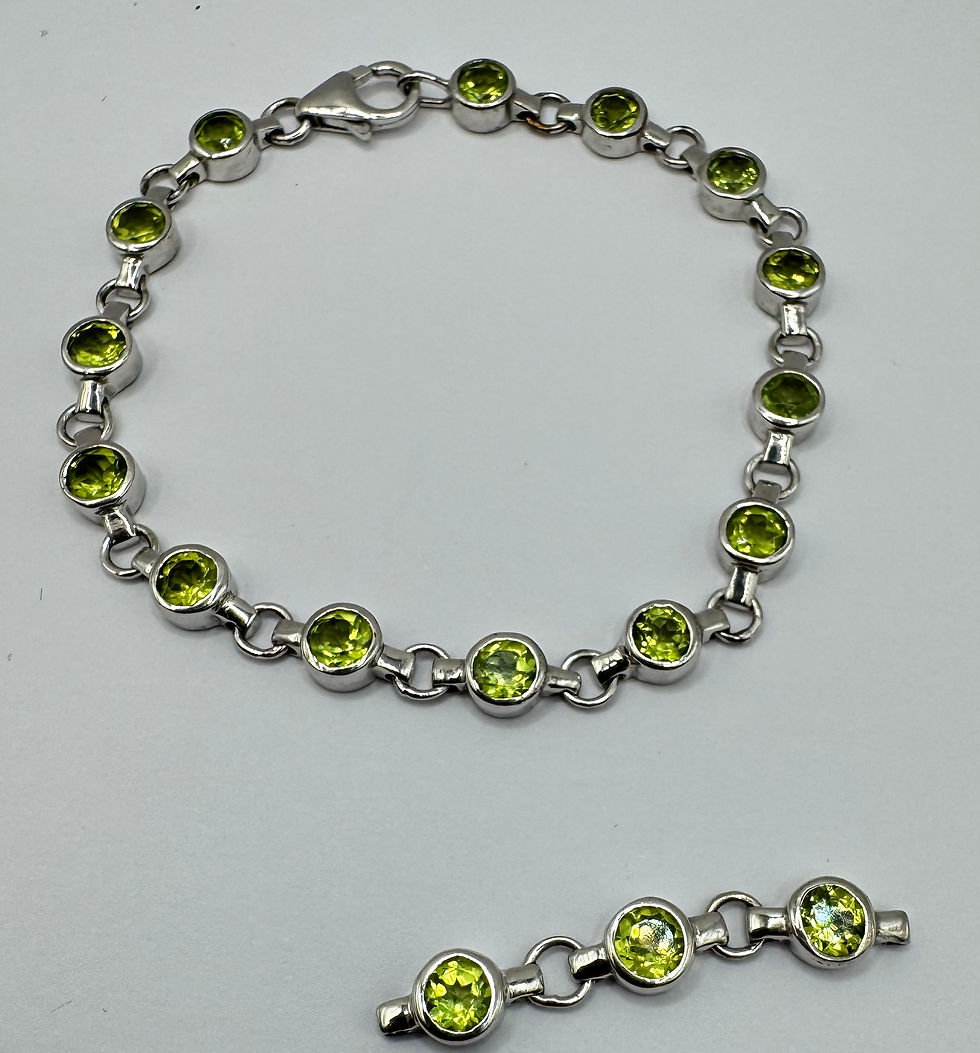 Thumbnail: Shipton & Co 925 Silver Green Peridot Jewellery Set