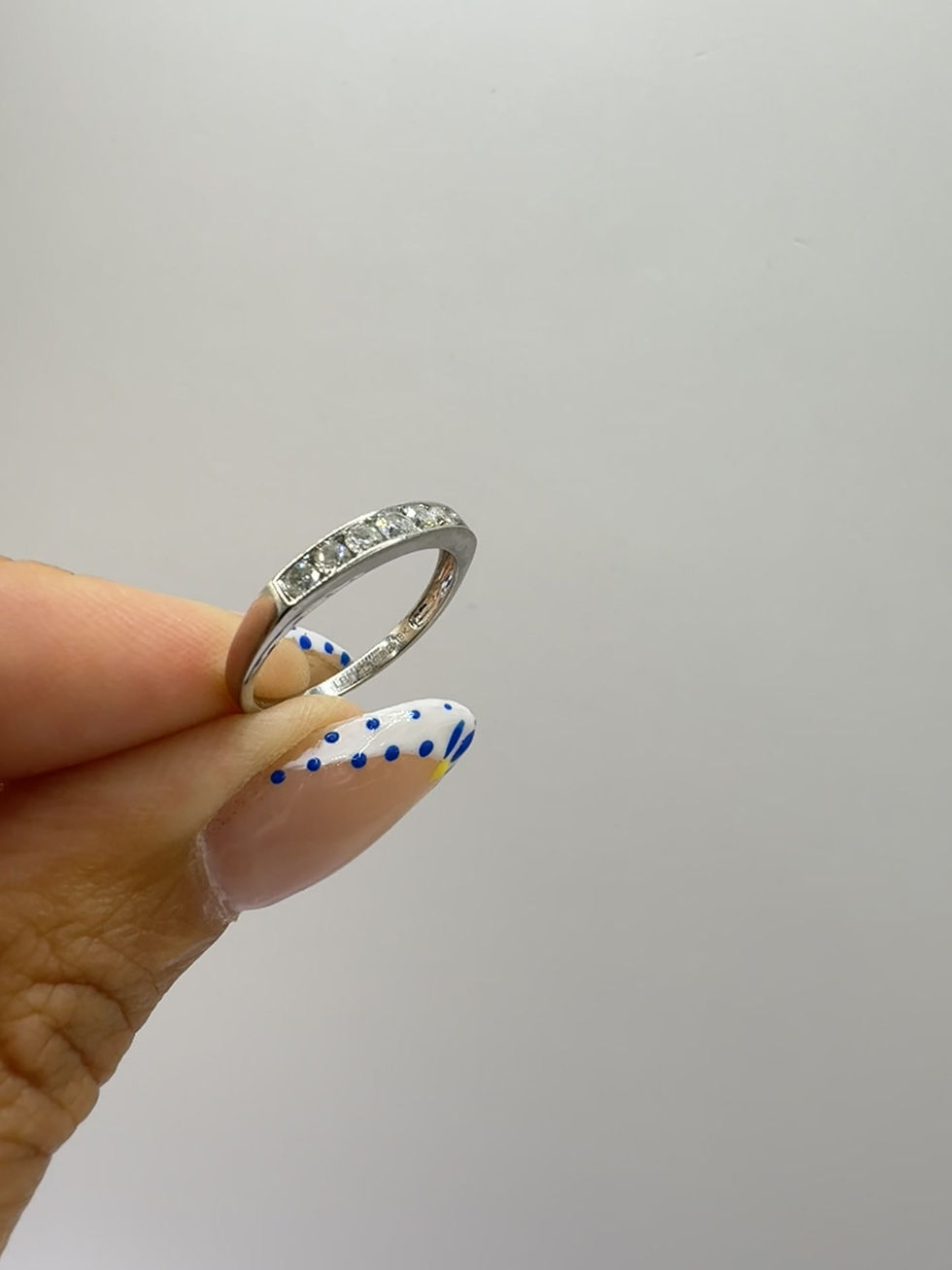 Thumbnail: 18ct White Gold 0.33ct Diamond Half Eternity Ring - Size L 1/2
