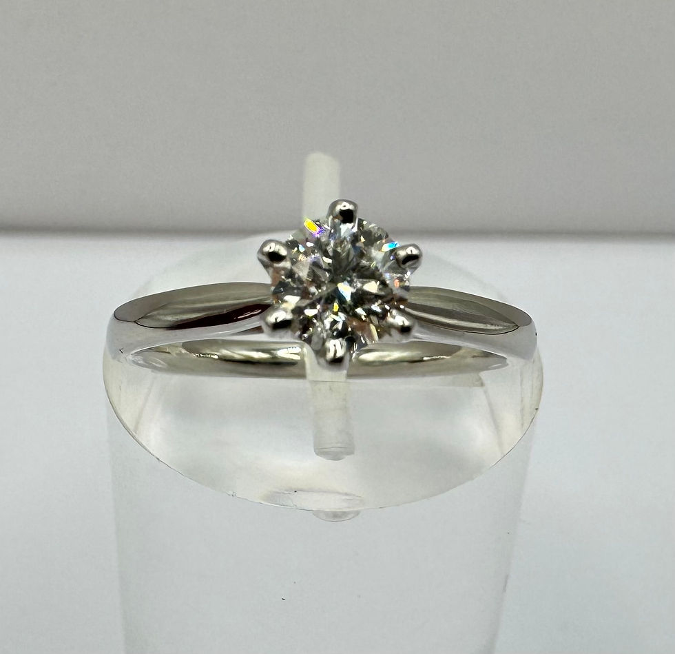 Thumbnail: The Diamond Store London - 950 Platinum 0.50ct Diamond Solitaire Ring - Size M