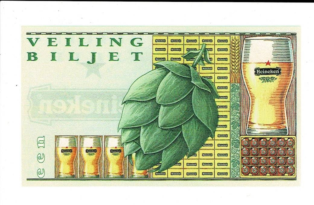 Prachtig veilingbiljet Heineken
