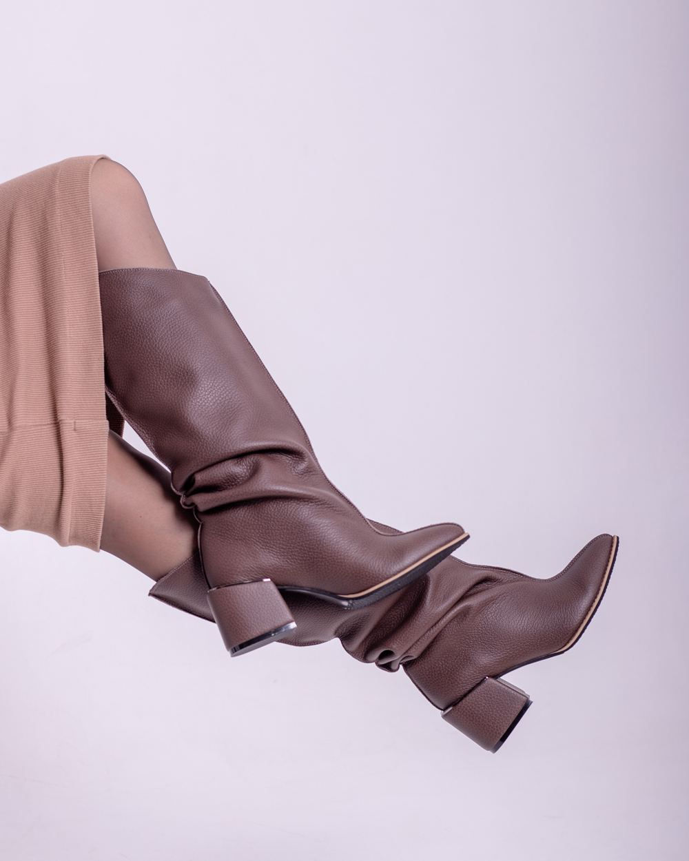 Kozaki damskie skórzane