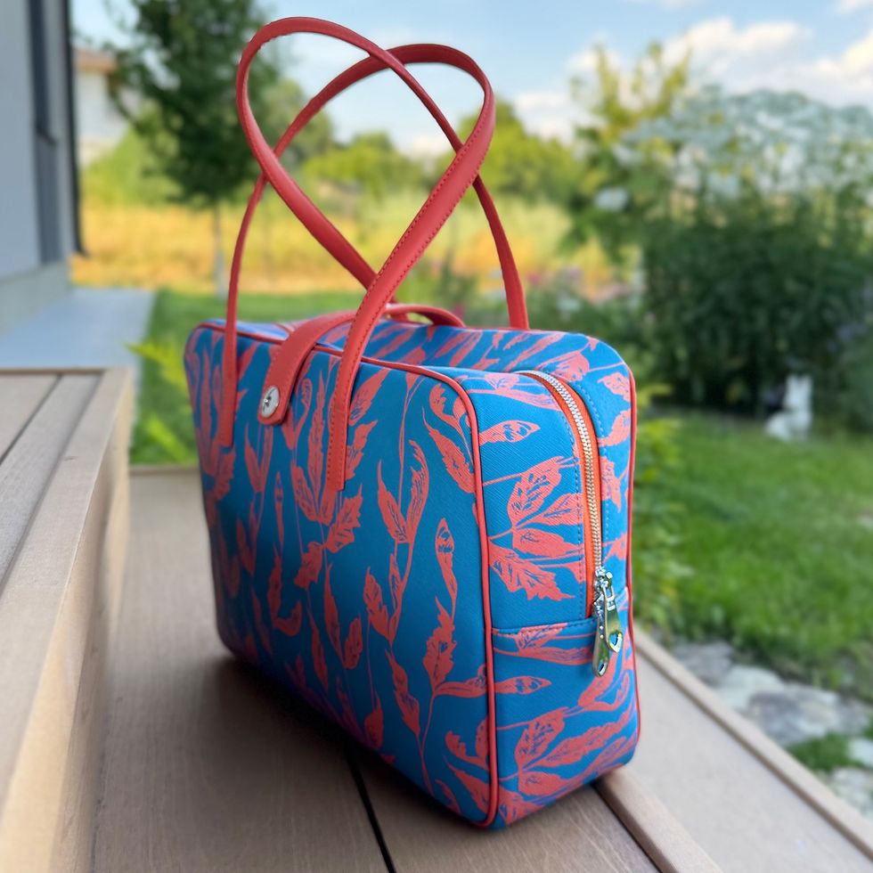 Miniatura: Torba „Blue Orange” A4 – z naturalnej skóry