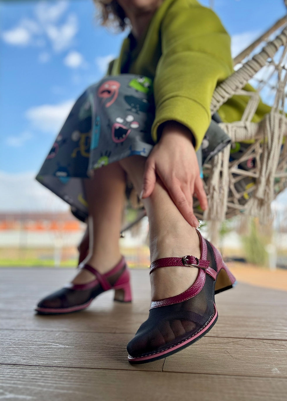 Miniatura: Czółenka z siateczki z anatomicznym noskiem