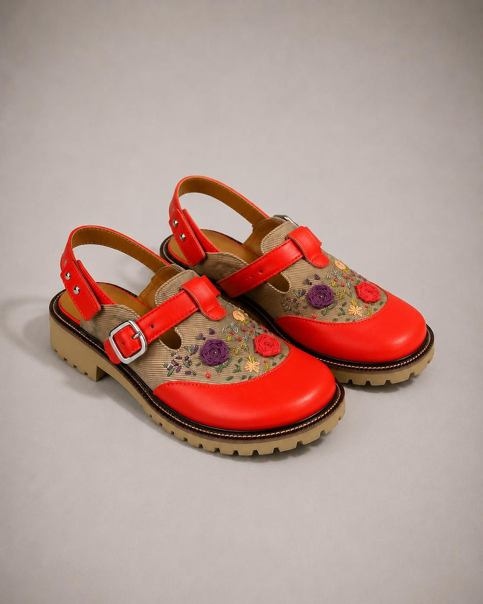 Miniatura: Zestaw skórzany: saboty barefoot + torebka