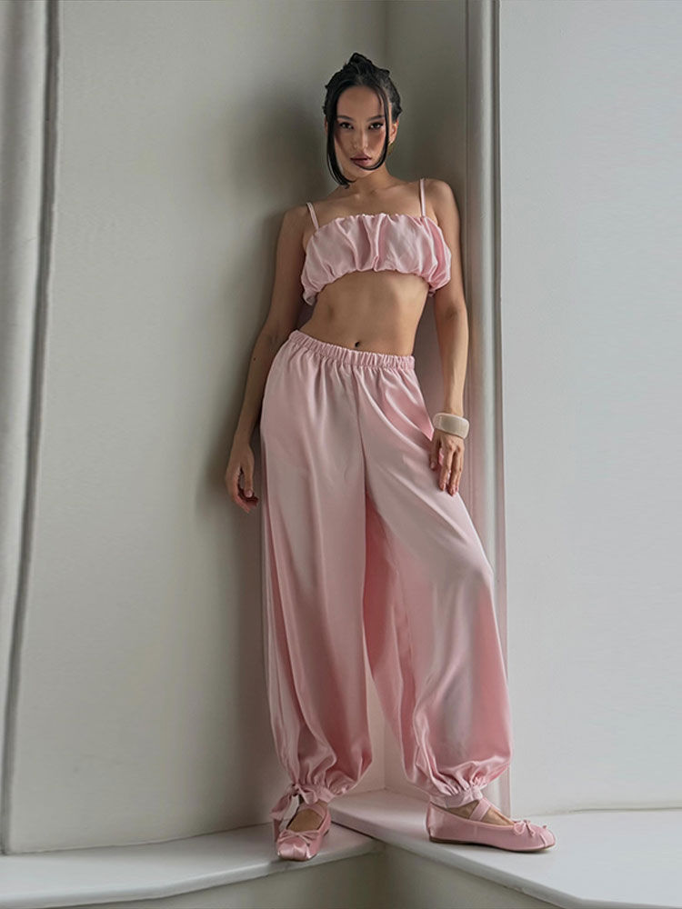 Thumbnail: Pleated Tube Tops Pants Set