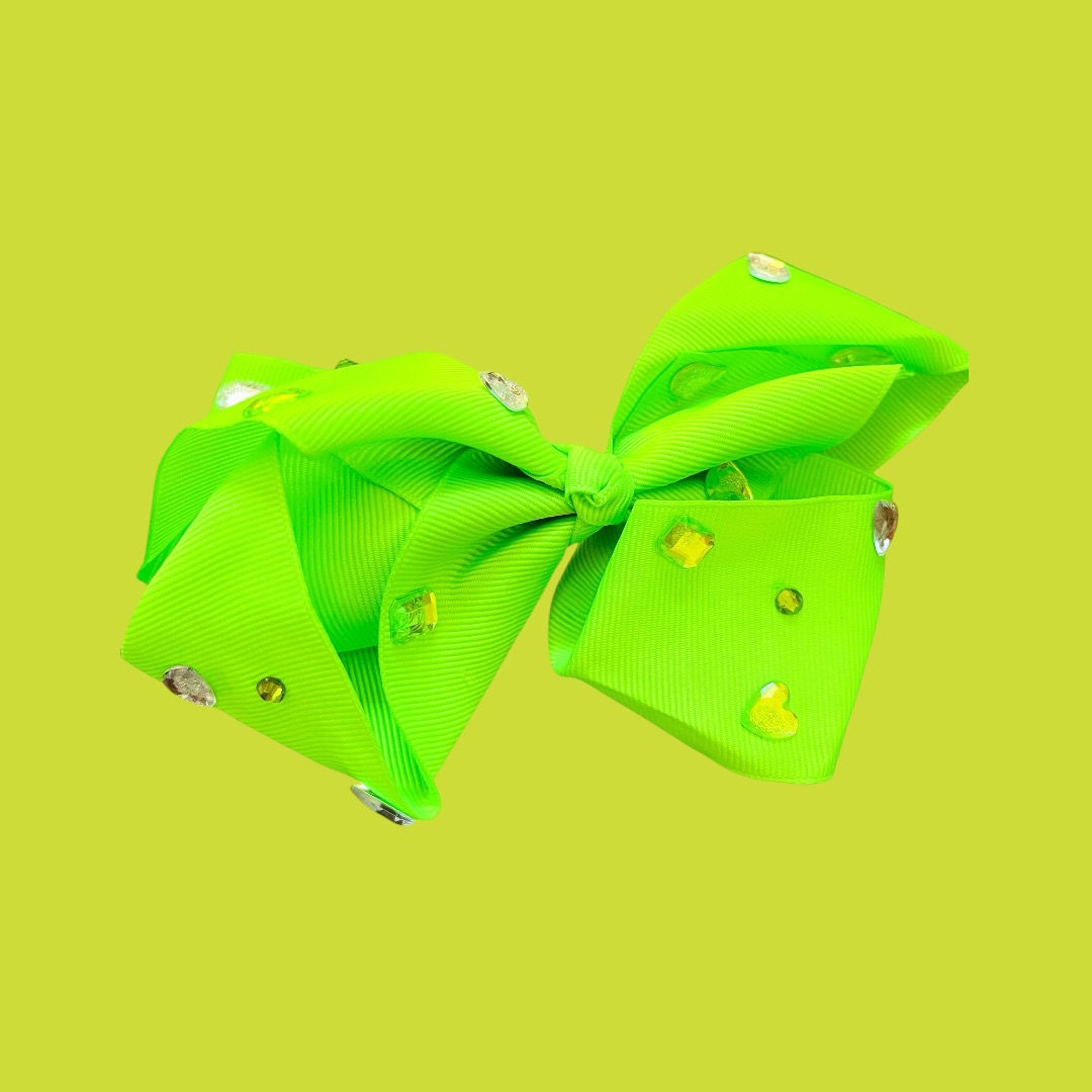 Bright Green Sparkle Bow